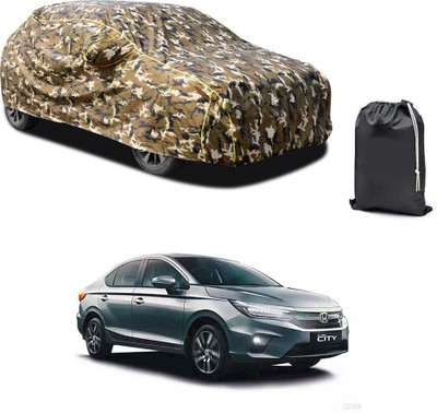 PAGORA Car Cover For Honda City ZX (With Mirror Pockets)(Yellow, For 2019, 2020, 2021, 2022, 2023 Models)