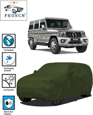 FRONCH Car Cover For Mahindra Bolero Neo (With Mirror Pockets)(Green)