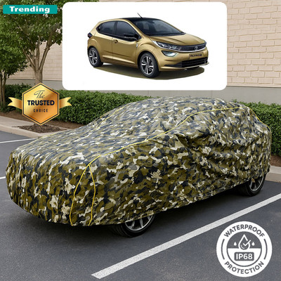 GOSHIV-car and bike accessories Car Cover For Tata Altroz XE Petrol (With Mirror Pockets)(Yellow, Black)