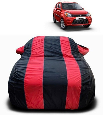 ANTHUB Car Cover For Maruti Suzuki Alto K10 (With Mirror Pockets)(Red, Black)