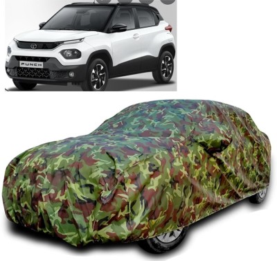 octavic Car Cover For Tata Punch (With Mirror Pockets)(Green)