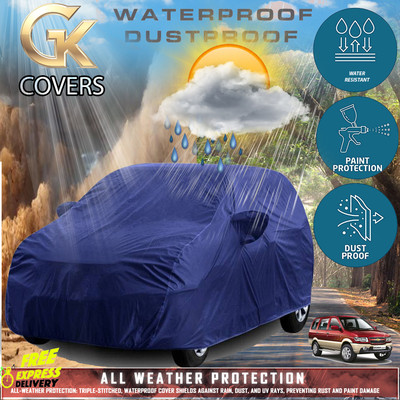Tamanchi Autocare Car Cover For Chevrolet Tavera (With Mirror Pockets)(Blue)