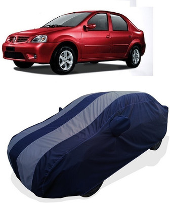 Coxtor Car Cover For Renault Logan 1.5 DLS ABS (With Mirror Pockets)(Grey)