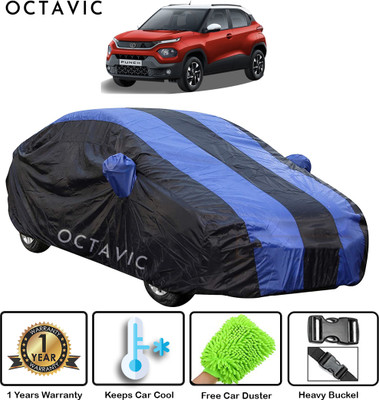 octavic Car Cover For Tata Punch (With Mirror Pockets)(Blue)