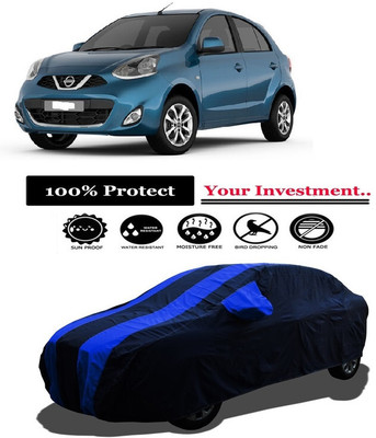 Amexride Car Cover For Nissan Micra XL Option D Diesel (With Mirror Pockets)(Multicolor)