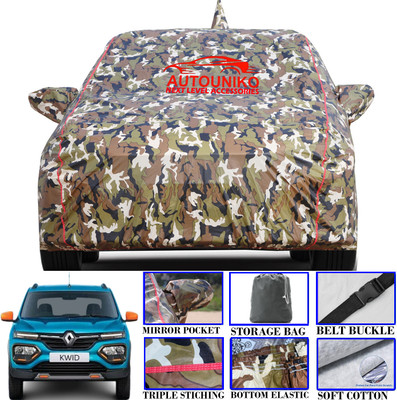 autouniko Car Cover For Renault Kwid (With Mirror Pockets)(Multicolor)