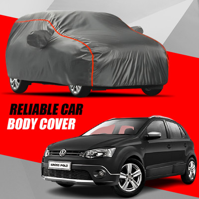 R Rayvin Star Car Cover For Volkswagen Polo Cross (With Mirror Pockets)(Multicolor)