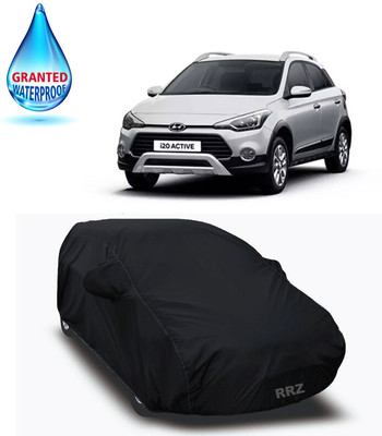RRZ Car Cover For Hyundai i20 Active (With Mirror Pockets)(Black, For 2020 Models)