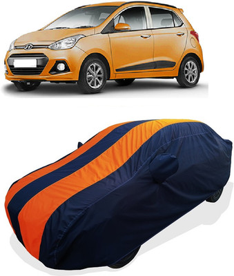 Coxtor Car Cover For Hyundai Grand i10 CRDi Asta Option (With Mirror Pockets)(Orange)