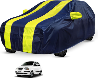 Auto Hub Car Cover For Hyundai Santro Xing (Without Mirror Pockets)(Black, Yellow)