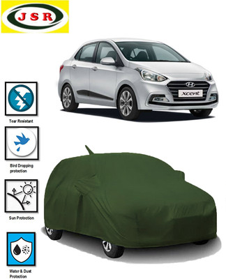 J S R Car Cover For Hyundai Xcent (With Mirror Pockets)(Green)
