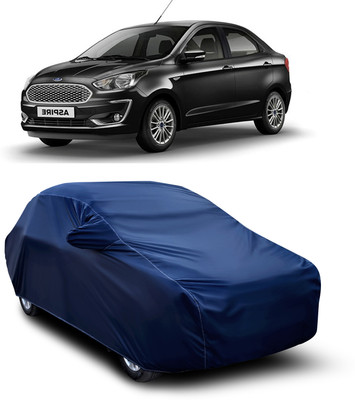 AOXM Car Cover For Ford Figo Aspire (With Mirror Pockets)(Blue)