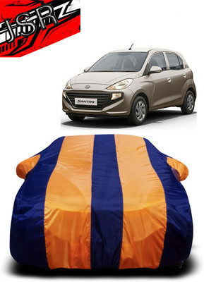 J S R Car Cover For Hyundai Santro Xing (With Mirror Pockets)(Orange, Blue)
