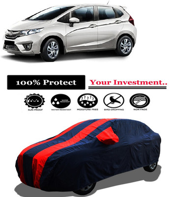 Amexride Car Cover For Honda Jazz 1.5 VX i DTEC (With Mirror Pockets)(Red)
