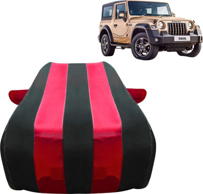 vyas Car Cover For Mahindra Thar (With Mirror Pockets)(Red, Black, For 2020, 2021, 2022, 2023, 2024 Models)