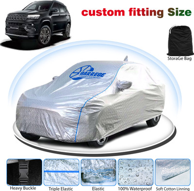 GARREGE Car Cover For Jeep Compass 1.4 Limited (With Mirror Pockets)(Silver, Grey, For 2019, 2020, 2021, 2022, 2023, 2024 Models)