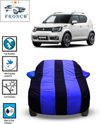 FRONCH Car Cover For Maruti Suzuki Ignis, Ignis 1.2 AMT Alpha Petrol, Ignis 1.2 Sigma (With Mirror Pockets)(Blue)