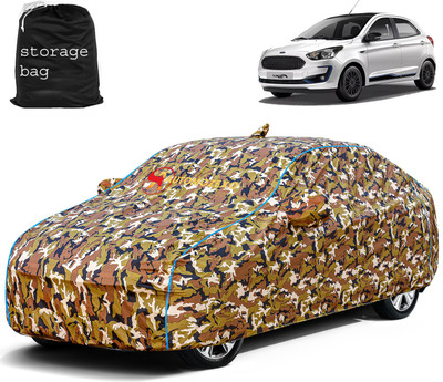 AUTOMOZEXO Car Cover For Ford Figo (With Mirror Pockets)(Multicolor)