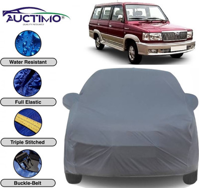 AUCTIMO Car Cover For Toyota Qualis (With Mirror Pockets)(Grey)
