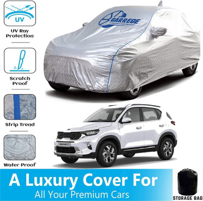 GARREGE Car Cover For Kia Sonet (With Mirror Pockets)(Silver, For 2020, 2021, 2022, 2023, 2024, 2025 Models)