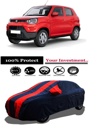 Amexride Car Cover For Maruti Suzuki S-Presso STD Opt Petrol (With Mirror Pockets)(Red)