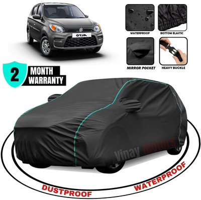 VinayMotors Car Cover For Maruti Suzuki Alto 800, Alto 800 LX, Alto 800 LXI, Alto 800 STD, Alto 800 VXI (With Mirror Pockets)(Black, Blue)