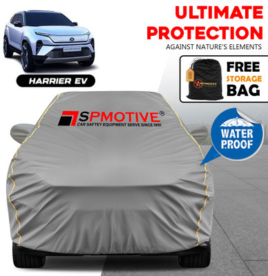 SPMOTIVE Car Cover For Tata Harrier (With Mirror Pockets)(Grey)