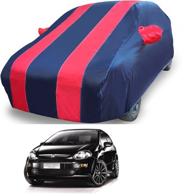 MOCKHE Car Cover For Fiat Punto Evo (With Mirror Pockets)(Red)