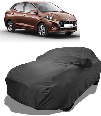Coxtor Car Cover For Hyundai Aura S AMT Diesel (With Mirror Pockets)(Grey)