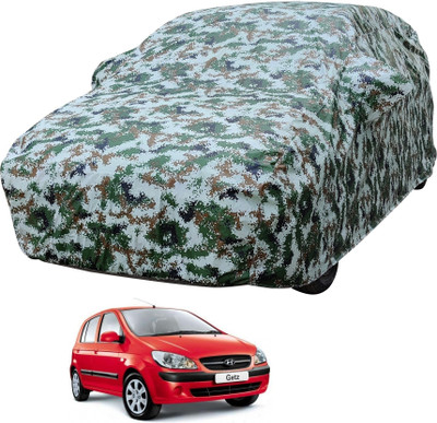 Auto Hub Car Cover For Hyundai Getz (With Mirror Pockets)(Multicolor)