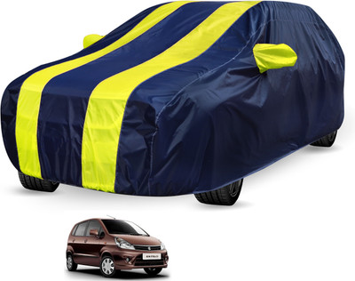 Auto Hub Car Cover For Maruti Suzuki Zen Estilo (With Mirror Pockets)(Blue, Yellow)