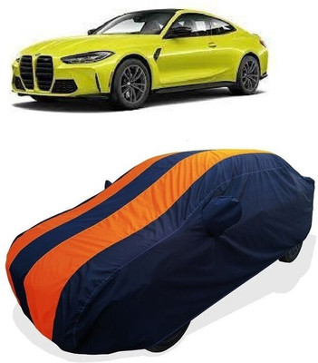 QLAX Car Cover For Maruti M4 (With Mirror Pockets)(Orange)