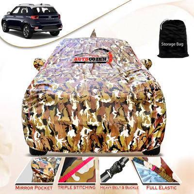 AUTOCOZEN Car Cover For Hyundai Venue (With Mirror Pockets)(Multicolor)