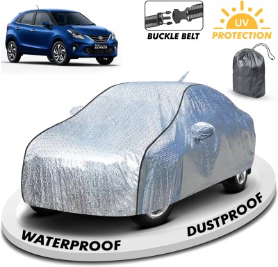 CARZEX Car Cover For Toyota Glanza, Glanza G, Glanza G CVT, Glanza G CVT Petrol, Glanza G Hybrid, Glanza G Petrol, Glanza G Smart Hybrid Petrol, Glanza V, Glanza V CVT, Glanza V Petrol, Glanza V Petrol (With Mirror Pockets)(Silver)