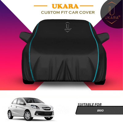 Ukara Car Cover For Honda Brio (With Mirror Pockets)(Black)