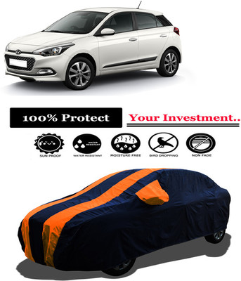Amexride Car Cover For Hyundai Elite i20 Sportz 1.2 (With Mirror Pockets)(Orange)