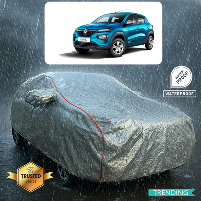 CODOKI Car Cover For Renault Kwid (With Mirror Pockets)(Silver, Red)