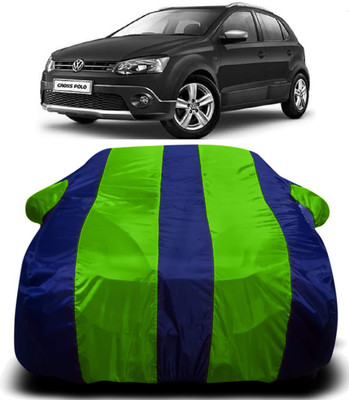 MAVENS Car Cover For Volkswagen Polo Cross (With Mirror Pockets)(Multicolor)
