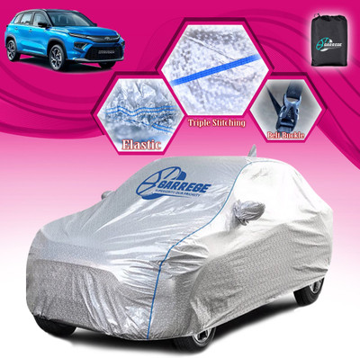 GARREGE Car Cover For Toyota Urban Cruiser Hyryder (With Mirror Pockets)(Silver, For 2022, 2023, 2024, 2025 Models)