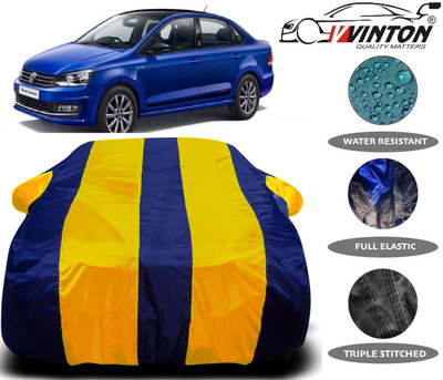 V VINTON Car Cover For Volkswagen Vento (With Mirror Pockets)(Multicolor)