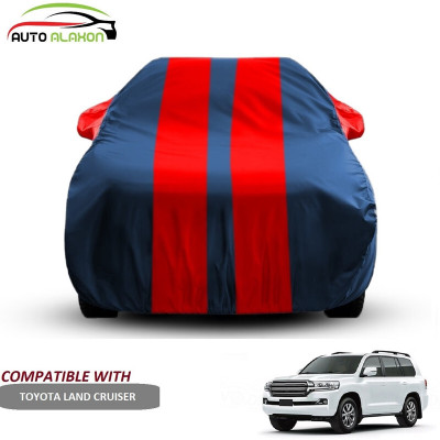 AUTO ALAXON Car Cover For Toyota Land Cruiser (With Mirror Pockets)(Blue, Red)
