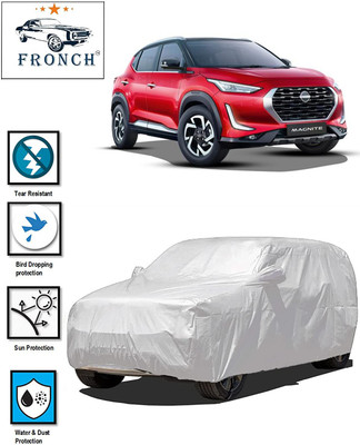 FRONCH Car Cover For Nissan Magnite (With Mirror Pockets)(Silver)