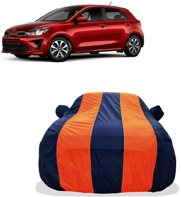 Tricway Car Cover For Kia Universal For Hatchback (With Mirror Pockets)(Orange)