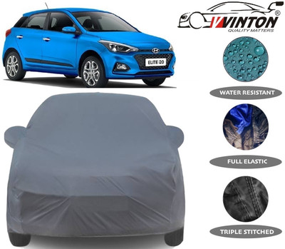 V VINTON Car Cover For Hyundai Elite i20 (With Mirror Pockets)(Grey)