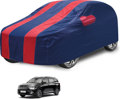 Auto Hub Car Cover For Kia Carens (With Mirror Pockets)(Red)