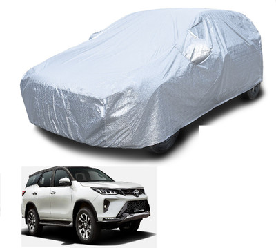 Euro Care Car Cover For Toyota Universal For Car (With Mirror Pockets)(Silver)