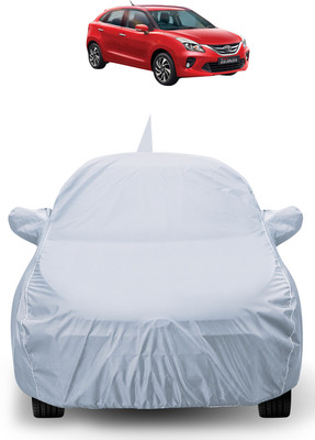Auto Hub Car Cover For Toyota Glanza (With Mirror Pockets)(Silver)