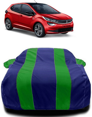 Autoprime Car Cover For Tata Altroz (With Mirror Pockets)(Green, Blue)