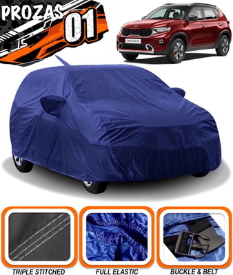 prozas Car Cover For Kia Sonet (With Mirror Pockets)(Blue)