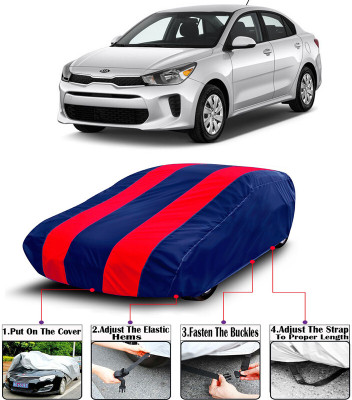 RWT Car Cover For Kia Rio (With Mirror Pockets)(Red, Blue)